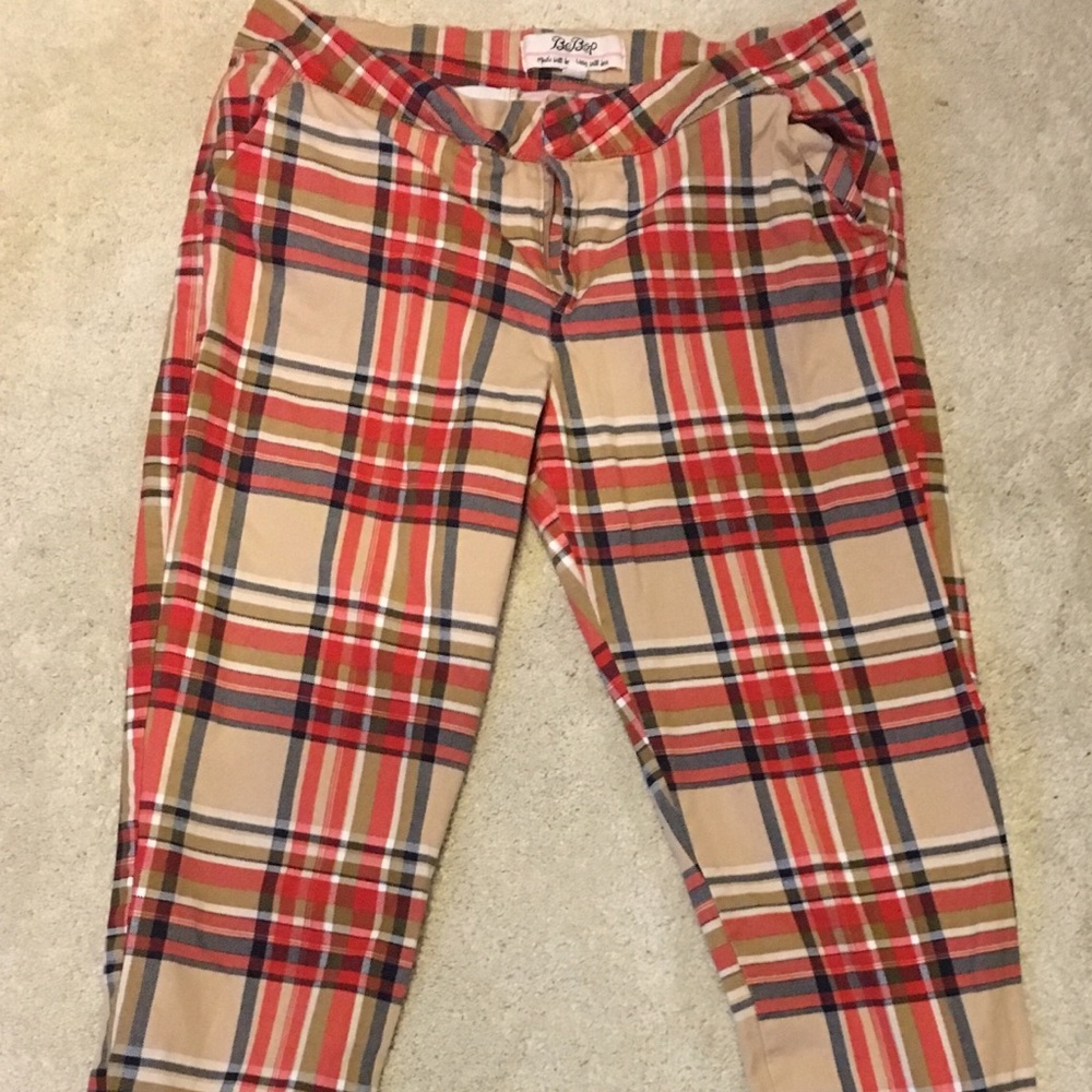 Bebop plaid cropped pants